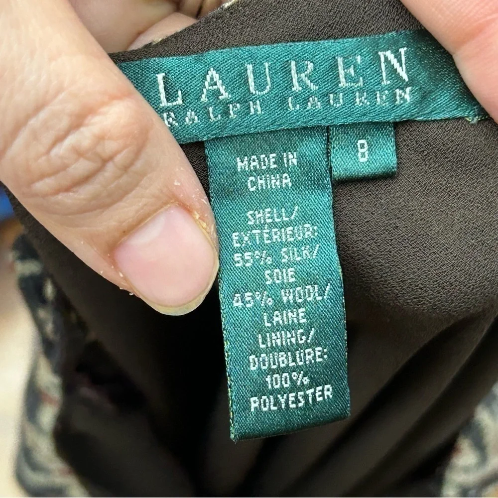 Lauren ralph Lauren silk wool midi skirt‎